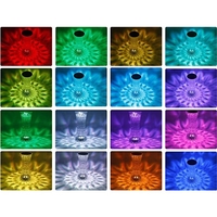 Lampa de birou pe LED RGB 16, Flippy, dimmer tactil, 3 nivele de intensitate, incarcare USB, 3W, Cristal Acrilic, 8x19 cm, cu telecomanda, forma vaza, model 2, transparent
