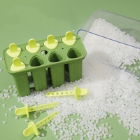 Forme de inghetata, Flippy, 8 Forme din Silicon, Forma pentru Inghetata din si Sucuri Ghetate, 13 x 10 x 6.5 cm, Verde