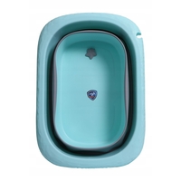 Cada Pliabila pentru Baie, Flippy, din PP+TPE, pentru Copii 0-6 Ani, cu Picioare, Suport de Sezut, Scurgere Etans, 48.5x25x72 cm, Albastru
