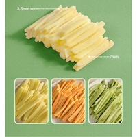 Feliator de Legume Multifunctional, Flippy, Taieturi Diferite, Razatoare pentru Bucatarie, Taietor de Cartofi, Presa Manuala, Pliabila, Extensibila, PP PET, 23.5x9.5x5.5 cm, Alb