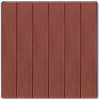 Set 10 Placi Tapet 3D, Flippy, 70 x 70 cm, Grosime 3 mm, din Rasina, Tip Placi de Lemn, Suprafata Acoperita 4.9 mp, Caramiziu