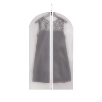 Set 5 Huse de Depozitare cu Fermoar, Flippy, pentru Haine, de Protectie, pentru Voiaj, Netesut, Rezistent la Praf, 60x100 cm, Transparent-Alb