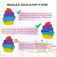 Jucarie antistres din silicon, Pop it Now and Flip It, Briosa, Multicolor