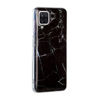 Husa protectie pentru Apple iPhone 7/8/SE 2020 Soft IMD TPU Marble Negru cu Suport inclus
