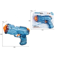 Pistol cu Apa, Flippy, Pistol cu Apa pentru Copii, Manual, din Plastic, 23 x 16 x 4 cm, rezervor 250 ml, Albastru