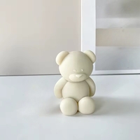 Lumanare Parfumata, Flippy, Model Ursulet, Alba, Aromaterapie, 5.5x3.6x4 cm