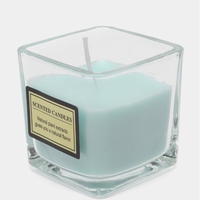Lumanare Parfumata, Flippy, Model Pahar Transparent, cu Ulei Esential, 4.8 x 5.4 x 5.5 cm, Aroma Oceanica, Albastru