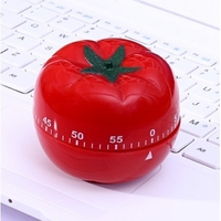 Cronometru mecanic de bucatarie Flippy, forma de rosie, 60 de minute, 6.3 x 4.5 cm, material ABS, rosu