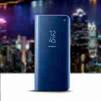 Husa Huawei P Smart 2020 Flip Cover Oglinda Albastru