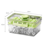 Forma de Gheata, Flippy, un Strat, Inchidere Etans, din PP+PET, 19 x 12 x 9.5 cm, Verde