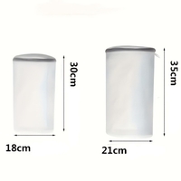 Sac Cilindric pentru Spalare Incaltaminte, Flippy, Dimensiuni Mici, pentru Masina de Spalat, 31x18x3 cm, Alb