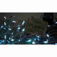 Instalatie Craciun Turturi, IP44, 10 m, 286 Led-uri ,Perdea Franjurata, Alb rece, 8 jocuri de lumini, Transformator 31 V, Putere 9 W, Interconectabila, Interior/Exterior, Prelungitor 5 m inclus, Fir Transparent, Flippy