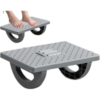 Suport Ergonimic pentru Picioare, Flippy, Plastic, cu Role de Masaj pentru Talpi, pentru Birou, Usor de Transportat, Detasabil, 33.5x24x12 cm, Gri