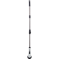 Perie Electrica de Curatare, Flippy, pentru Gresie, Baie, Bucatarie, 25x20x9.5 cm, cu 9 Capete, Maner Extensibil Detasabil 84-127cm, Incarcare USB-Type C, Rotire 360 de Grade, 3000 mAh, Culoare: Alb