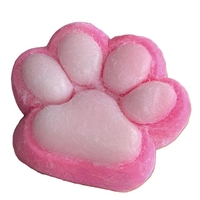 Jucarie Interactiva Squishy, Flippy, Model Cat Paw, Squeeze Pinch Family, Revenire Lenta, din TPR, +3 Ani, 7.5 cm, Textura Puf, Roz