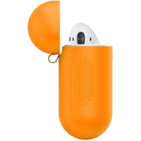 Husa AirPods cu Inel Prindere Portocaliu