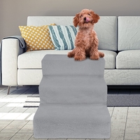 Scara pentru Animale de Companie, Flippy, Universal, Detasabil, 3 Trepte, 45x35x30 cm, Gri
