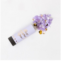 Tun de Confetti, Flippy, Best Wishes 11 x 4 cm, Model Buline din Hartie si Folie, Mov