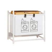 Cos de Rufe, Flippy, 1 Cos, Cadru de Otel Inoxidabil, 97 x 44 x 57 cm, Alb