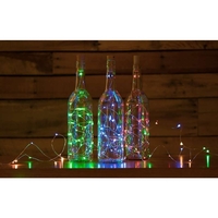 Instalatie de Craciun, Liniara, 3 m, Baterii, 30 LED-uri, 2 Jocuri de Lumini, Fir Cupru, Multicolor