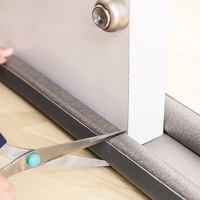 Banda de Izolare a Usii, Flippy, Banda Anti-Curent, Anti-Zgomot, Anti-Praf, Opritor Izolator, 90cm, Negru