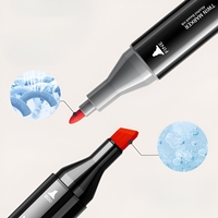 Markere cu Alcool Touch Room, Flippy, Paleta mare Set de 120+ de Culori, Capat Lat si Capat Precis, Geanta Inclusa, Multicolor