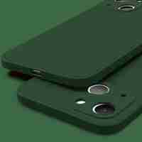 Husa pentru Apple iPhone 14 Flippy, Liquid Silicone, cu Microfibra pe interior, Protectie Antisoc, Dark Green, Verde inchis