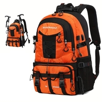 Rucsac Multifunctional de Alpinism, Flippy, Capacitate 36-55 L, de Calatorie, Impermeabil, Slot USB Incarcare Telefon, Bretele Reglabile, 52 x 34 x 19 cm, Portocaliu