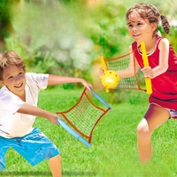 Joc Spikeball, Flippy, pentru Copii, Joc in 2, pentru Plaja, Parcuri, Interior, 2 Plase, 2 Mingi, Senzorial, Prinderea Mingii, 50x30 cm, Multicolor