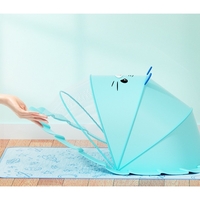 Husa Anti-Tantari, Flippy, Pliabila, Protectie 360 Grade, Parasolar, 0-1 An, 60 x 55 x 5 cm, Albastru