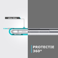 Set Husa si Folie de Protectie, Flippy, Compatibila cu Apple iPhone X, Full Cover 360°, Plastic + Sticla, Negru