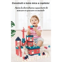 Set constuctii, Flippy, Casa si curte, 251 piese, Multicolor