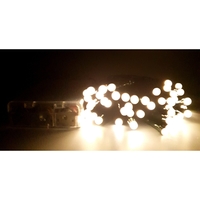 Instalatie de Craciun cu Baterii Fir Negru Tip Sir 4.5 m 50 LED -uri Alb Cald