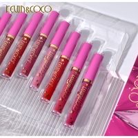 Set 12 Lip Gloss Kevin&Coco, nuante de rosu, rose, nude, cutie dreptunghiulara, 26.5x16.5x2.2 cm, 200 g, multicolor