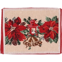 Servet pentru Masa, Flippy, Model Craciunite, Tematica Craciun, 43 x 34 cm, Rosu