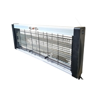 Lampa Electrica UV Anti Insecte, Flippy, Lumina Neon, 2 tuburi cu putere de 40W, Suspensie Perete, Carcasa din Plastic Metalica, 64 x 25 x 6 cm Alb Negru