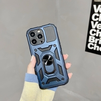 Husa de protectie Flippy compatibila cu Apple iPhone 13 Pro Max Defender Model 4 cu suport,Albastru