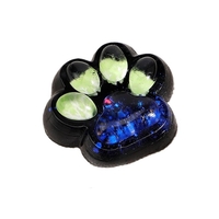 Jucarie Antistres Squishy, Flippy, cu Revenire Lenta, Squeeze Pinch Family, Model Cat Paw, 6.5 x 6 cm, din Tpr, 4-6 Ani, Model 4 Legume, Negru cu Insertii