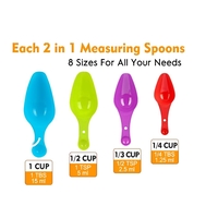 Set Cutii de Depozitare a Alimentelor, Flippy, 7 Recipiente, 10 Etichete Reutilizabile, 4 Linguri, pentru Bucatarie, Spatula, Etansare, Fara BPA, Transparente, Capac Negru