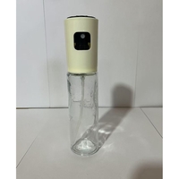 Pulverizator Ulei, Otet, Flippy, din Sticla, 100 ml, Reincarcabil, 18.3 x 4.3 cm, Masura 90 ml, Capac Mat, Alb