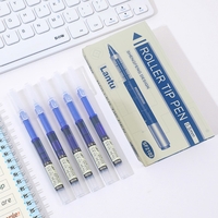 Set Pixuri Profesionale cu Bila, Flippy, pe Baza de Apa Set 12 bucati, Varf Ascutit de 0.5 mm, Pentru Scoala sau Birou, Albastru 