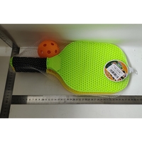 Set Joc de Ping-Pong, Flippy, 2 Palete, 1 Minge, + 6 Ani, 37.5 x 18 x 3 cm, Galben/Verde