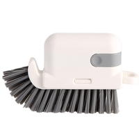 Perie Multifunctionala 3 in 1 de Curatare, Flippy, pentru Bucatarie, Vesela, Geamuri, Cap Detasabil, 9x15x2.5 cm, Gri