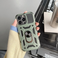 Husa de protectie Flippy compatibila cu Apple iPhone 13 Pro Max Defender Model 4 cu suport,Verde