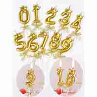 Lumanare pentru Tort Cifra 9, Model Coroana, Gold, Flippy, Party