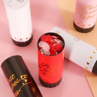 Tun de Confetti, Flippy, Best Wishes 11 x 4 cm, Model Buline din Hartie si Folie, Rosu