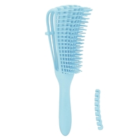 Perie Flexibila, Flippy, pentru Descurcat Par Cret/Umed si Uscat, 8 Brate Mobile, din TPE, 24.5 x 4.5 x 2 cm, Albastru