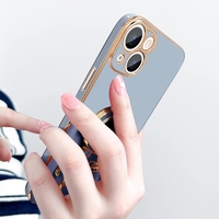 Husa de Protectie TPU 2in1, Flippy, pentru Apple iPhone 14, Astronaut cu Suport, Antisoc, Rezistenta la Impact, Protectie Camera, Albastru