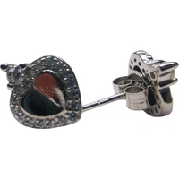 Cercei Argint 925 Inimioara cu o Piatra si Minizirconii