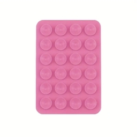 Suport Adeziv Universal, Flippy, pentru Telefon/Tableta, cu 24 Ventuze, potrivit pentru Tik-Tok/Selfie/Vizionare Video, din Silicon, 8 x 5.5 x 1 cm, Roz